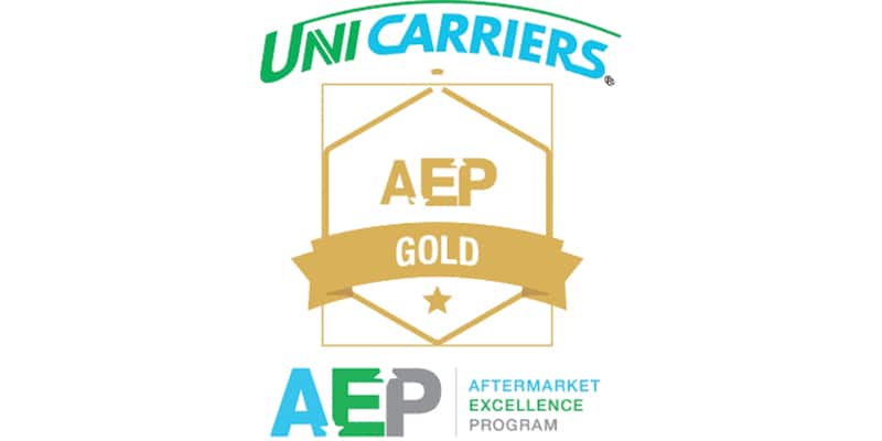 UniCarriers Aftermarket Excellence Program Gold Award