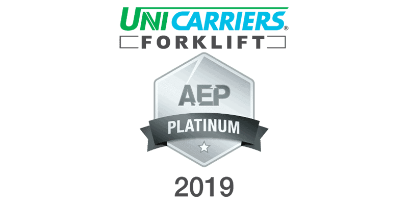 UniCarriers Americas 2019 AEP Platinum Award